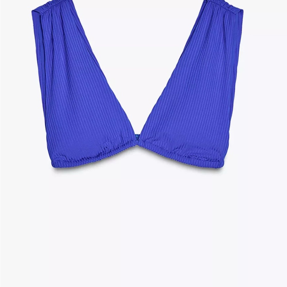 ZARA RIB WIDE STRAP BIKINI TOP Small - Picture 5 of 6